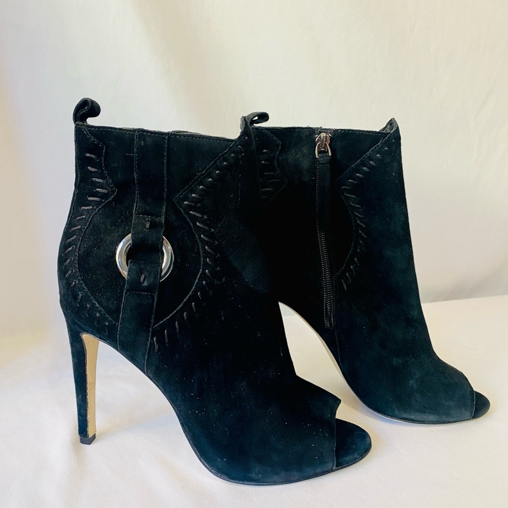 Rebecca Minkoff Ridley Stiletto‎ Heel Peep Toe Booties 8 - Picture 8 of 15